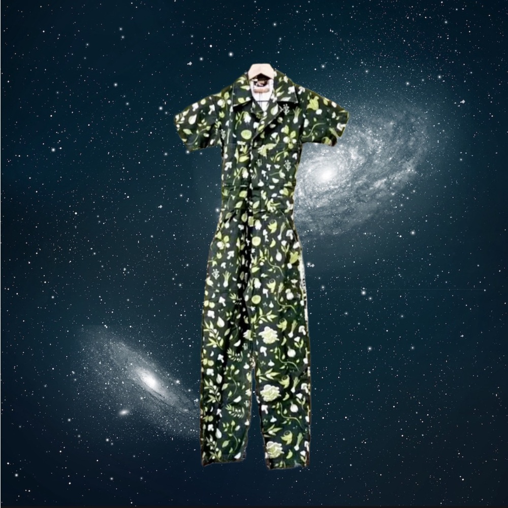 Big Bud Press Green Cookbook Short Sleeve Jumpsuit Size XXS